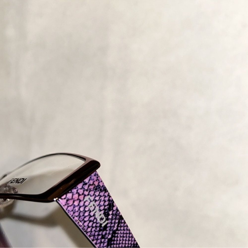 Authentic Fendi Optical Purple Rectangular Eyeglasses - Picture 7 of 8